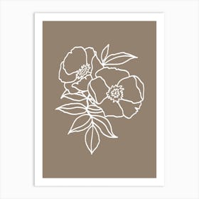 Flower Line Art No 480 Art Print