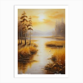 224.Golden sunset, USA. Art Print Art Print