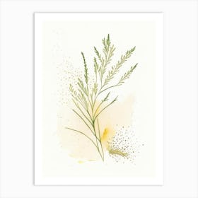 Cumin Herb Minimalist Watercolour Art Print