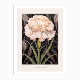 Flower Illustration Carnation Dianthus 1 Poster Art Print