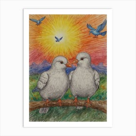 Doves Art Print