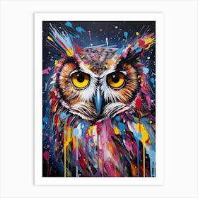 Colorful Owl 2 Art Print