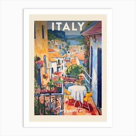 Sorrento Italy 1 Fauvist Painting Travel Poster Art Print