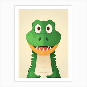 Cartoon Alligator 1 Art Print