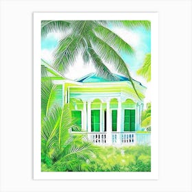 Key West Florida Soft Colours Tropical Destination Art Print