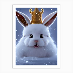 Bunny With Crown 1 Art Print