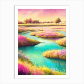 Pastel Landscape Painting 2 Art Print