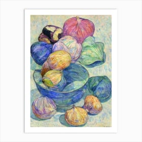 Water Chestnuts Fauvist vegetable Art Print