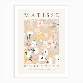 Matisse Flower Collection Print Pink Art Print