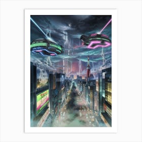 Futuristic Cityscape 1 Art Print