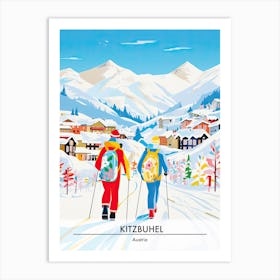 Kitzbuhel   Austria, Ski Resort Poster Illustration 0 Art Print