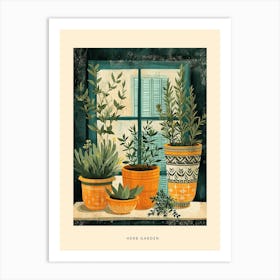 Herb Garden Art Deco Poster Art Print