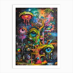 Psychedelic Tree Art Print