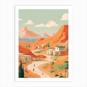 Tajikistan Travel Illustration Art Print