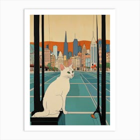 Cat In The City 1 Art Print