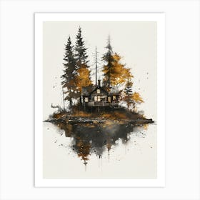 Cabin In The Woods Art Print