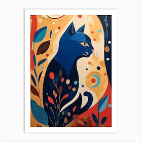 Blue Cat Art Print