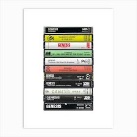 Genesis - Albums - Cassette Print Art Print