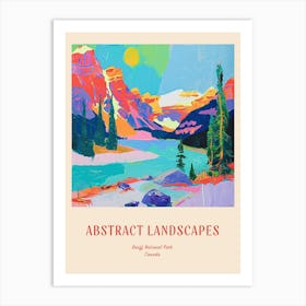 Colourful Abstract Banff National Park Canada 3 Poster Art Print