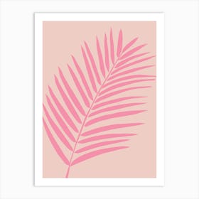 Pink And Blush Palm Leaf Art Print