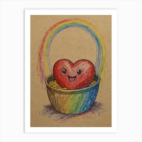 Rainbow Heart 18 Art Print