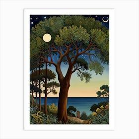 William Morris Night At The Beach Art Print