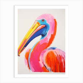 Colourful Bird Painting Pelican 3 Art Print