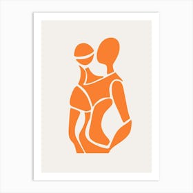 Abstract Orange Figure 2 Art Print