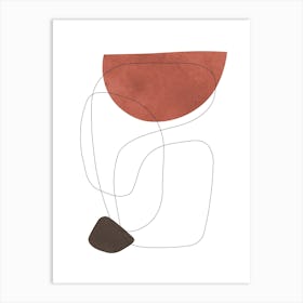 Boho lines and shapes 2 Art Print