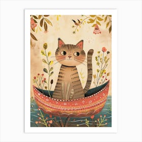 Munchkin Cat Storybook Illustration 3 Art Print