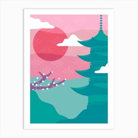 Japanese Pagoda Art Print