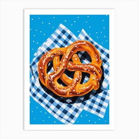 Pretzel Checkerboard Art Print