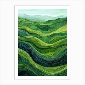 Green Hills Canvas Print Art Print