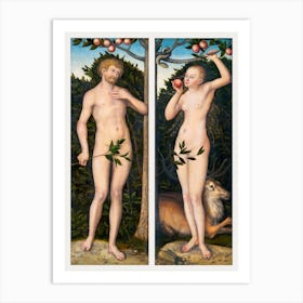 Adam And Eve, Lucas Cranach Art Print