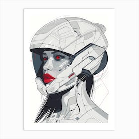 Futuristic Woman Art Print