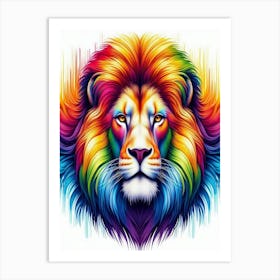 Rainbow Lion 1 Art Print