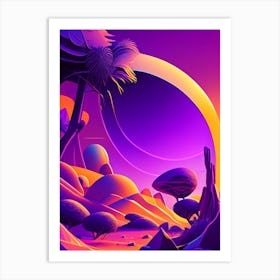 Ultraviolet Radiation Comic Space Space Art Print