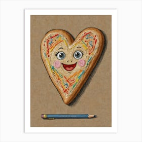 Heart Shaped Cookie 1 Art Print