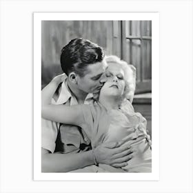 American Actors Clark Gable As Dennis Carson And Jean Harlow Art Print