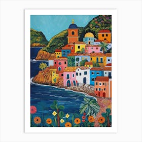 Kitsch Sicily Coastline 4 Art Print