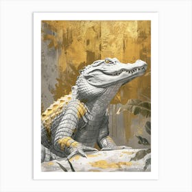 Alligator Precisionist Illustration 2 Art Print
