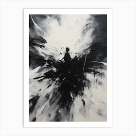 Black And White Abstract Painting 2 Art Print