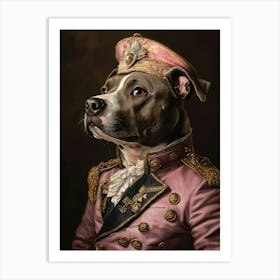 Regal Staffy, Staffordshire Bull Terrier Art Print