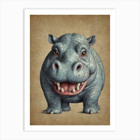 Hippo 12 Art Print