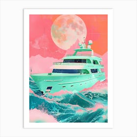 Yacht In The Ocean Art Print