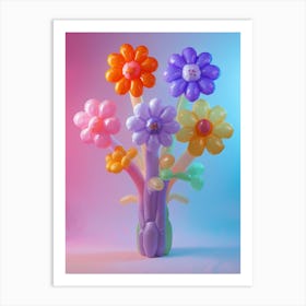 Dreamy Inflatable Flowers Scabiosa 2 Art Print