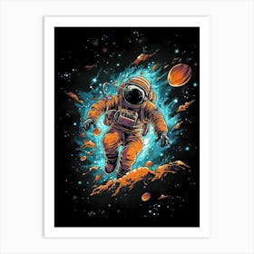 Astronaut In Space 18 Art Print