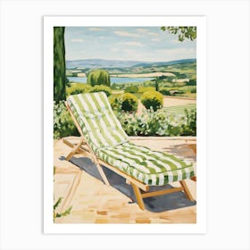 Sun Lounger By The Pool In Tuscany Italy 2 Art Print