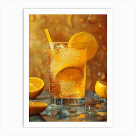 Iced Orange Juice Art Print