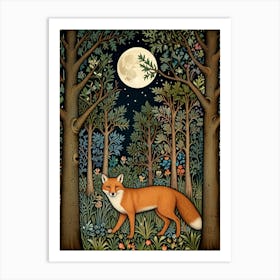 William Morris Fox In The Forest 1 Art Print